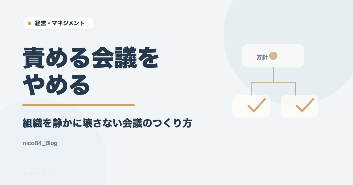 責める会議を