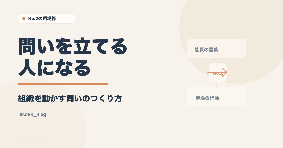 問いを立てる